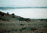 Fig. 5: Remnants of fog in low-lying ground in the early morning (Rössing Mountain, Swakopmund).